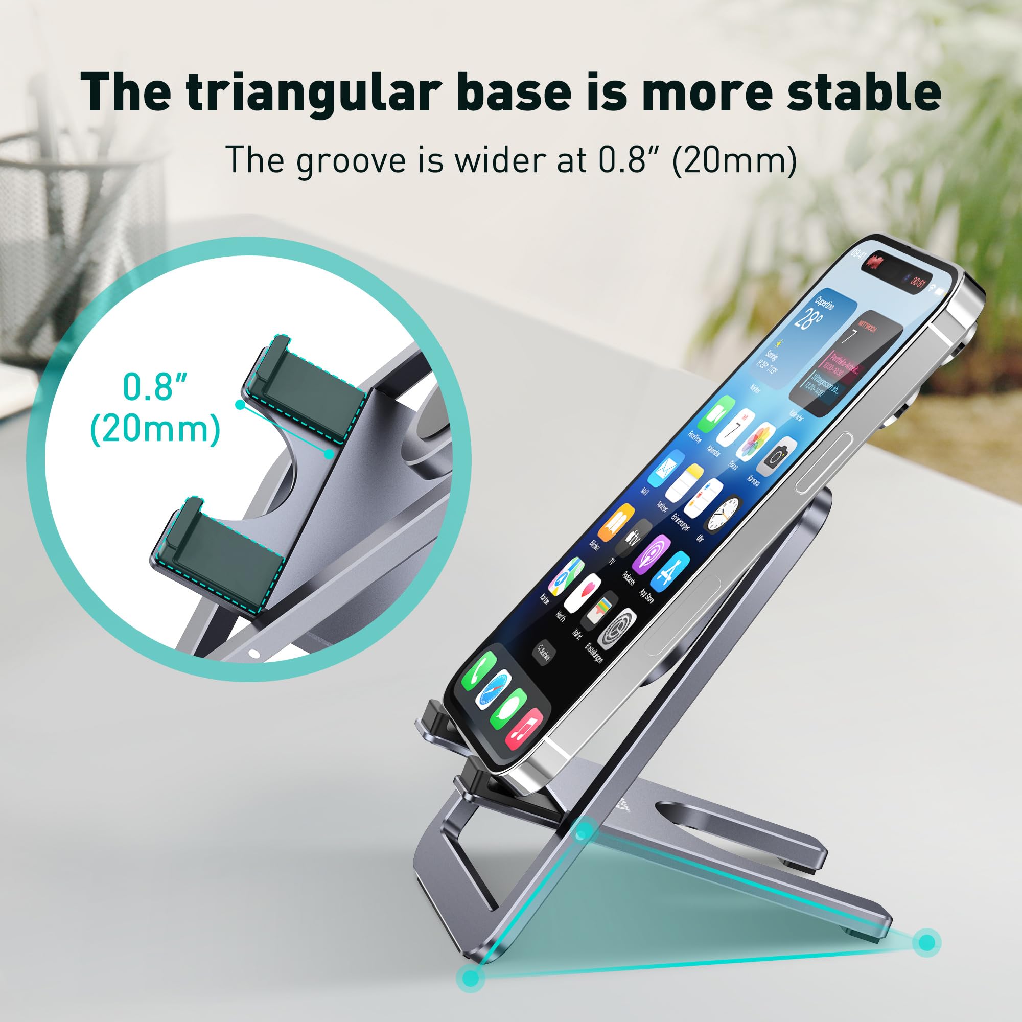 Amazon Phone Stand For Desk Nulaxy Pack Dual Folding Cell Phone