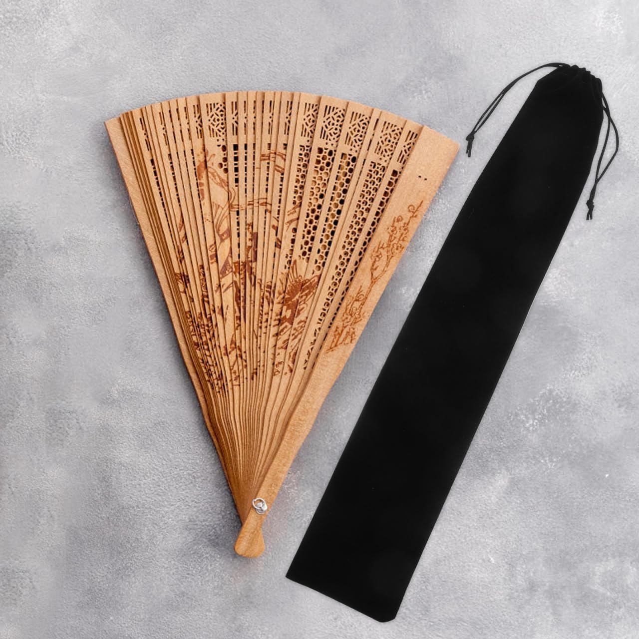 Fan Storage Bag Lightweight Drawstring Pouch 38x7.5cm