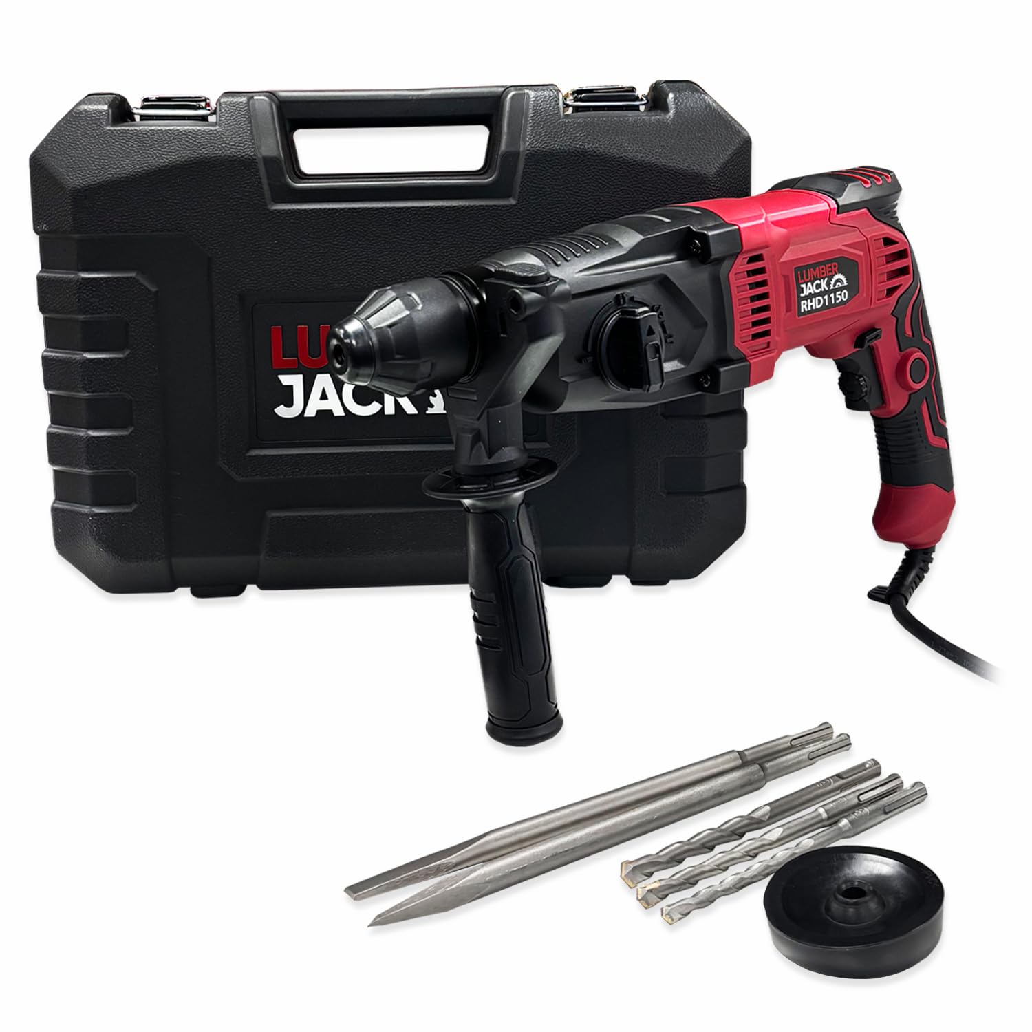 LUMBER JACK Rotary Hammer Drill 1050W Motor, 3 Mode Drilling