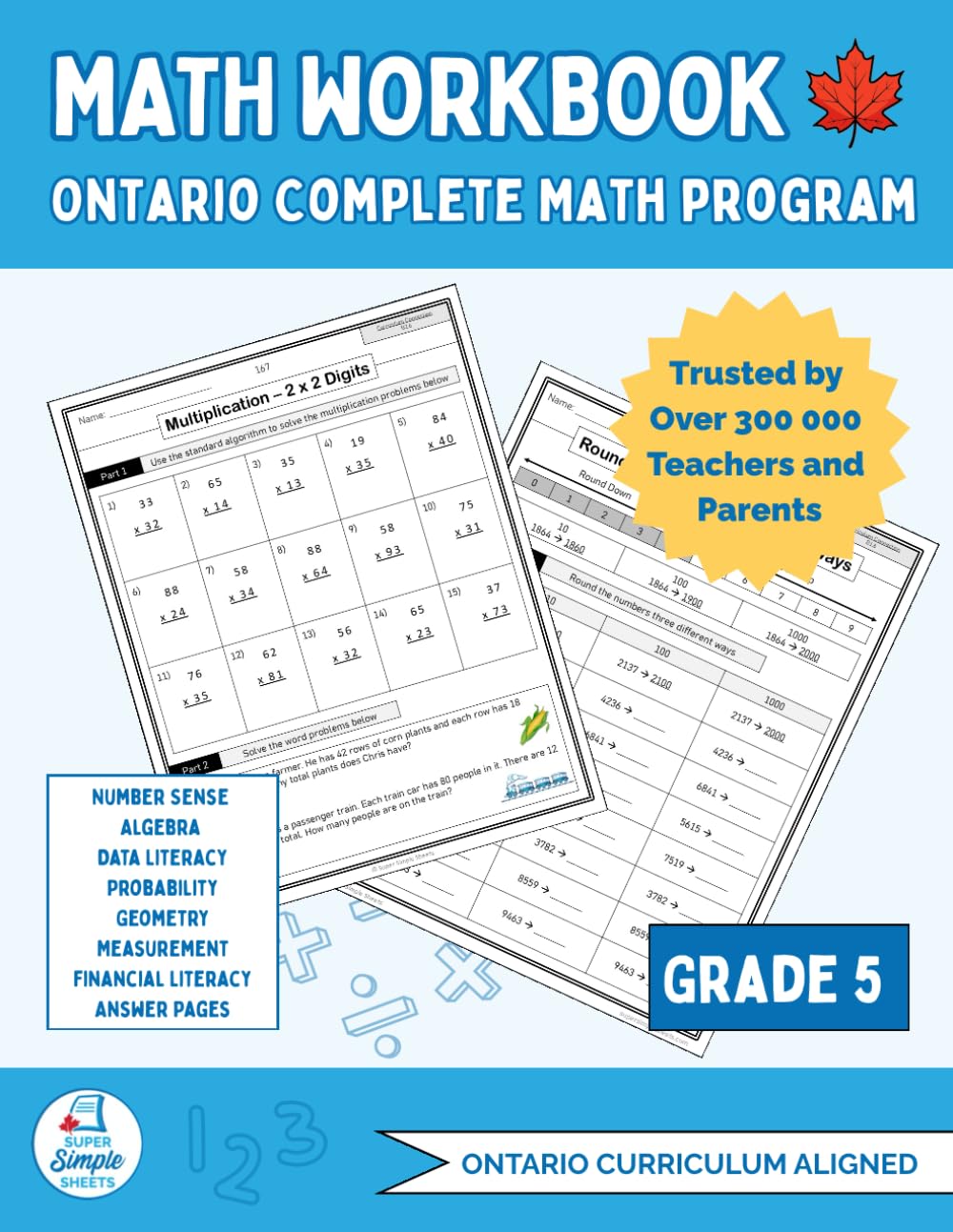 Ontario Grade 5 Math Workbook: The Only Full-Year Workbook That Covers Every Ontario Math Expectation Across All Five Strands