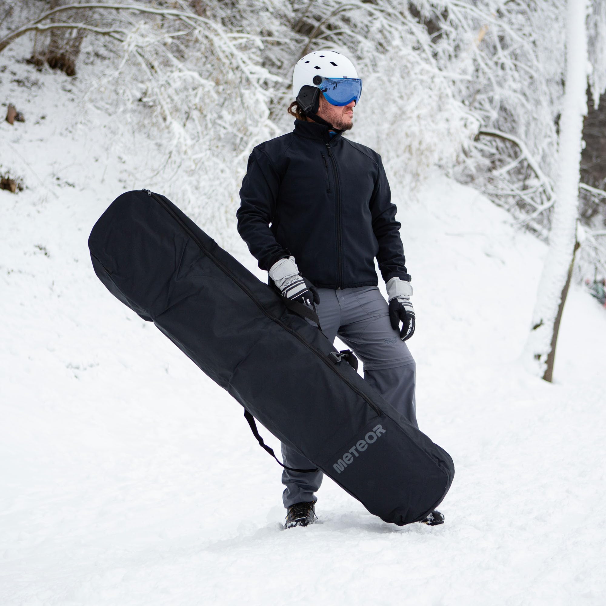 meteor Snowboardtasche [bis 167cm] reißfestes Snowboard Cover Leicht und wasserfeste Tasche für Snowboard - Langlebig und ideal für einen Skihang