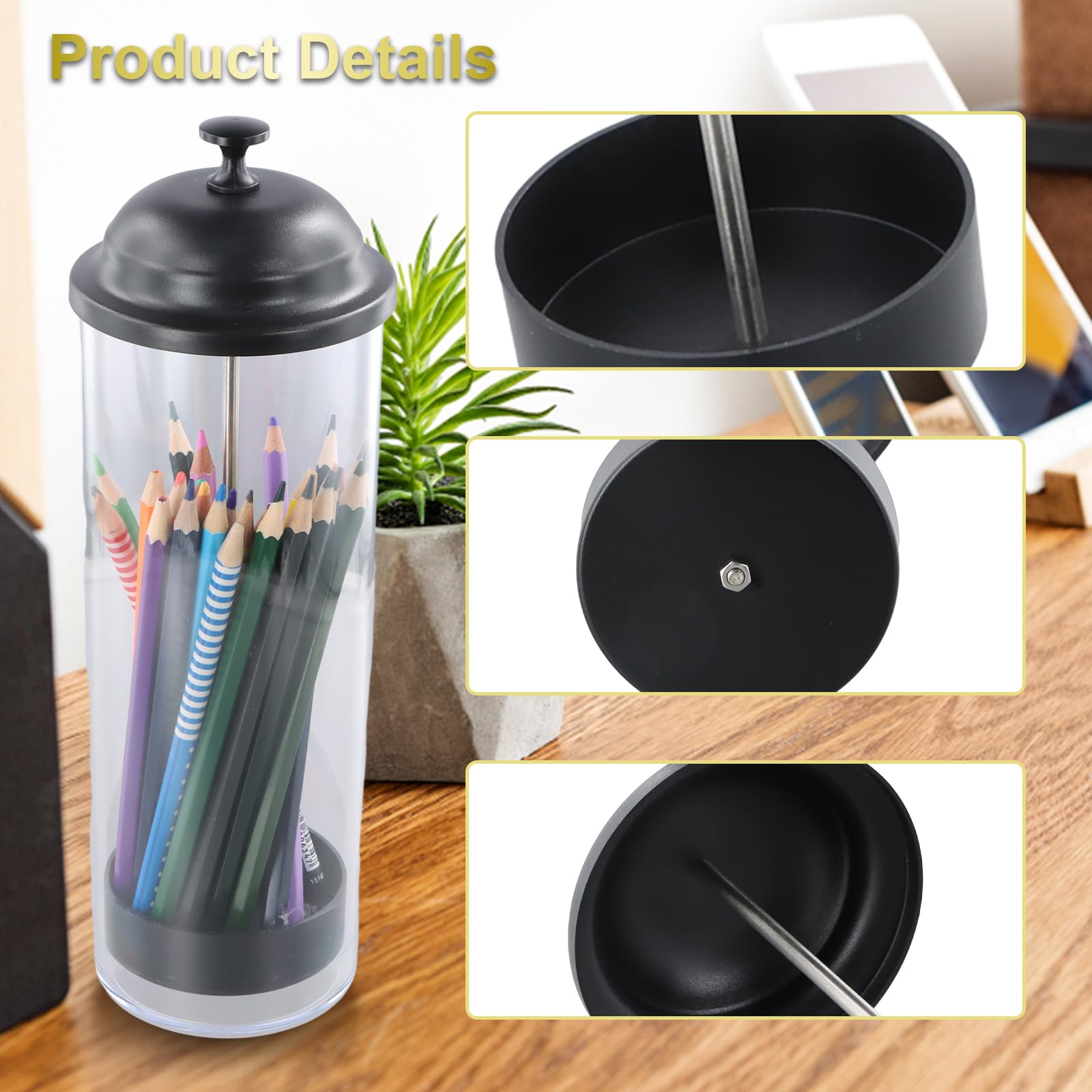 Dispenser Per Cannucce In Plastica Trasparente Con Coperchio - Portacannucce Per Casa O Ristorante - Foto 6