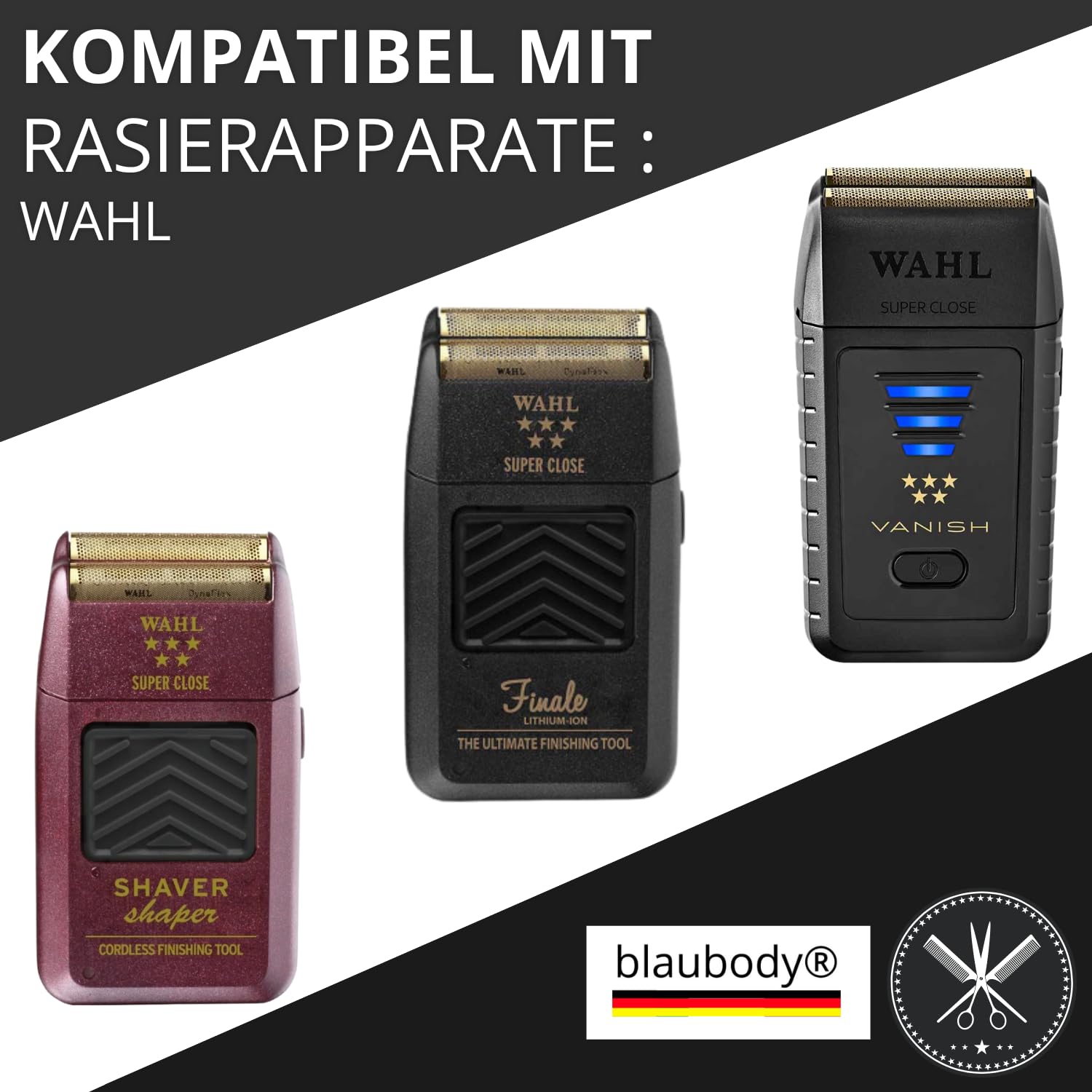 Scherkopf Ersatzkopf x1 Klinge Kompatibel mit Maschine Rasierer Wahl Shaver 5 Star Series Finale Ersatzkopf Trimmer Blade Finishing Ersatzfolie Ersatzteile Friseur Rasur Haare Bart Folienrasierer