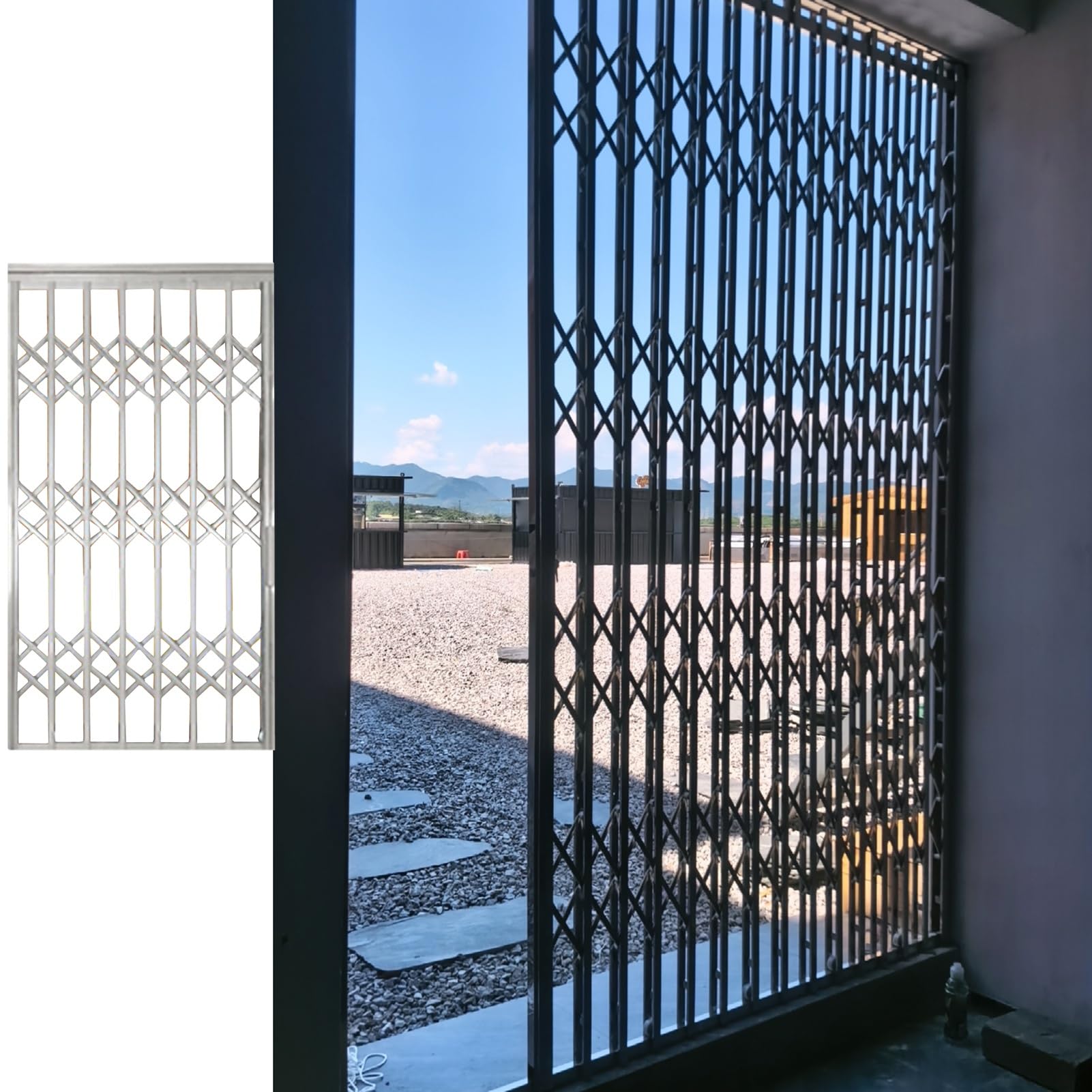 Listwa bezpieczeństwa – wytrzymała metalowa klamra do drzwi, ogranicznik okienny do ochrony przed włamaniem, składana konstrukcja dla bezpieczeństwa w domu