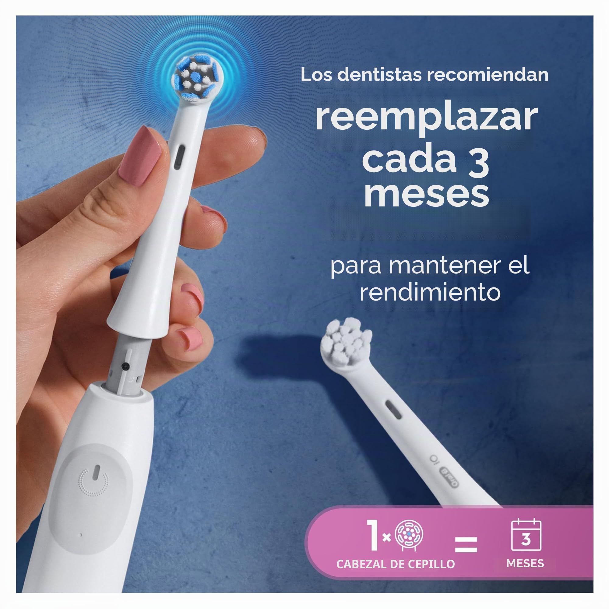 Oral-B Serie iO Gentle Care, Cepillos redondos de repuesto auténticos, adecuados para encías sensibles, 8
