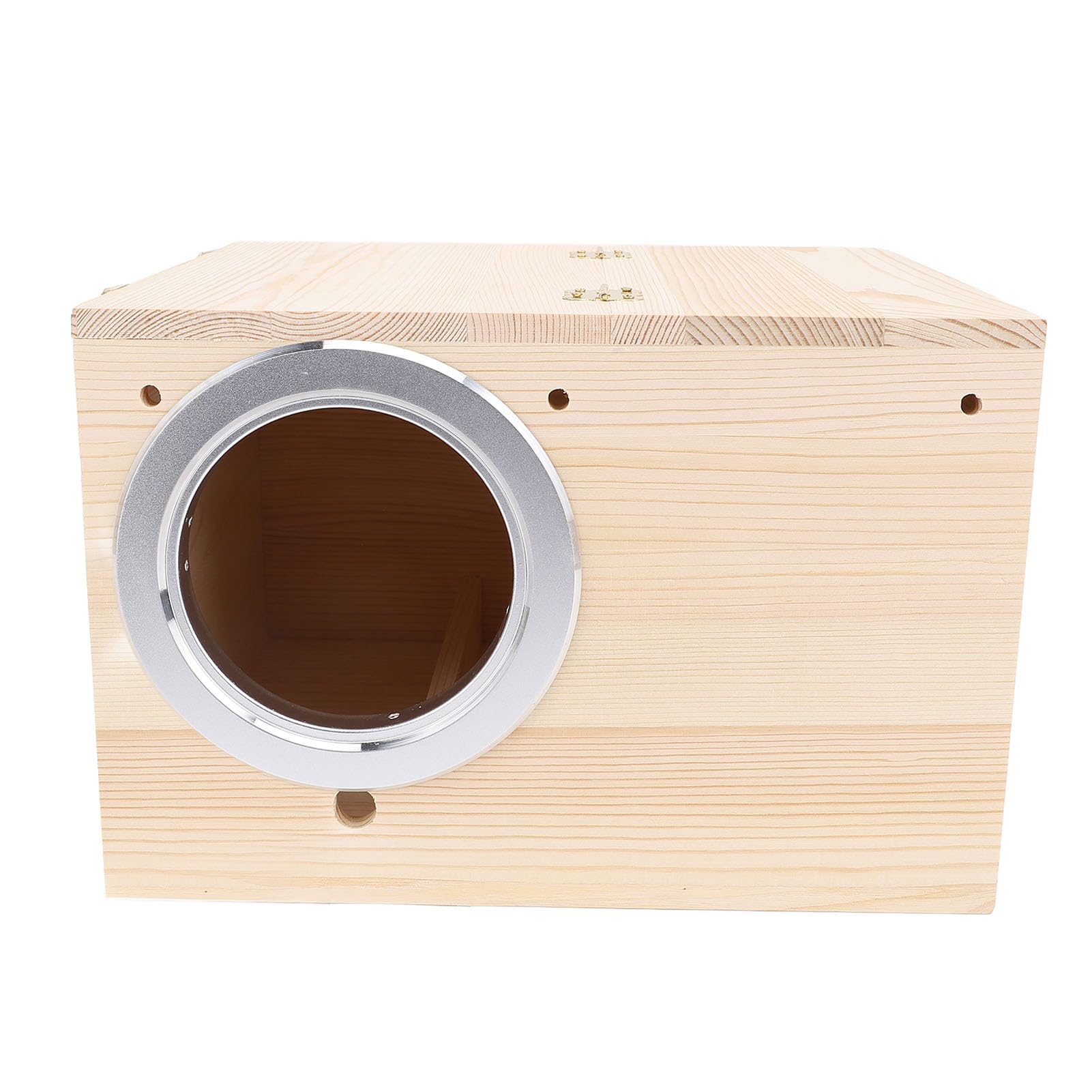 Caja Nido para Periquitos, Casa de Cría de Pájaros de Madera Maciza de 11,81x9,84x7,87 Pulgadas con Gancho de Bloqueo para Periquitos, Agapornis, Cacatúas