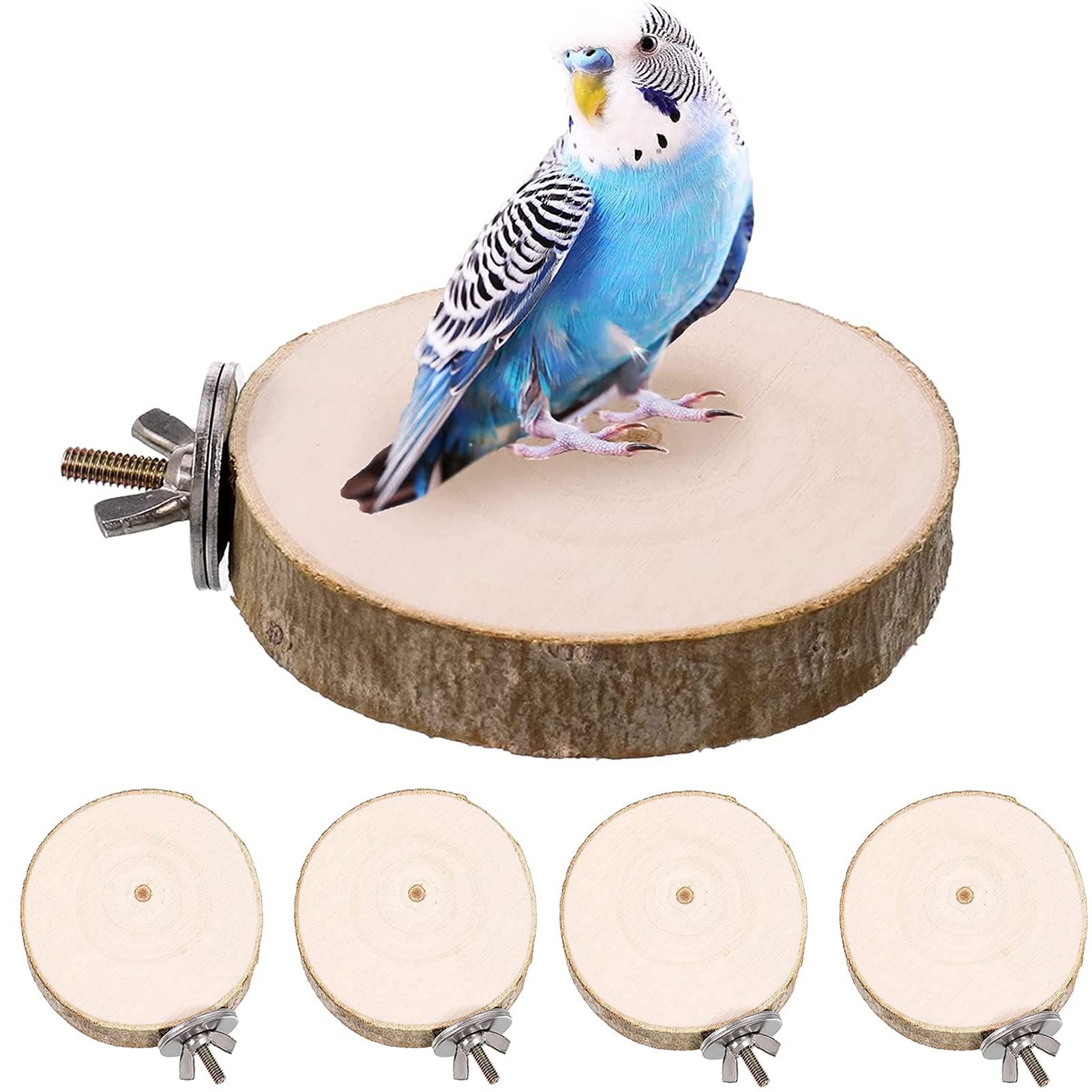Buy 4 Pack Bird Perch Stand Platform Toy Parrots Cage Toys