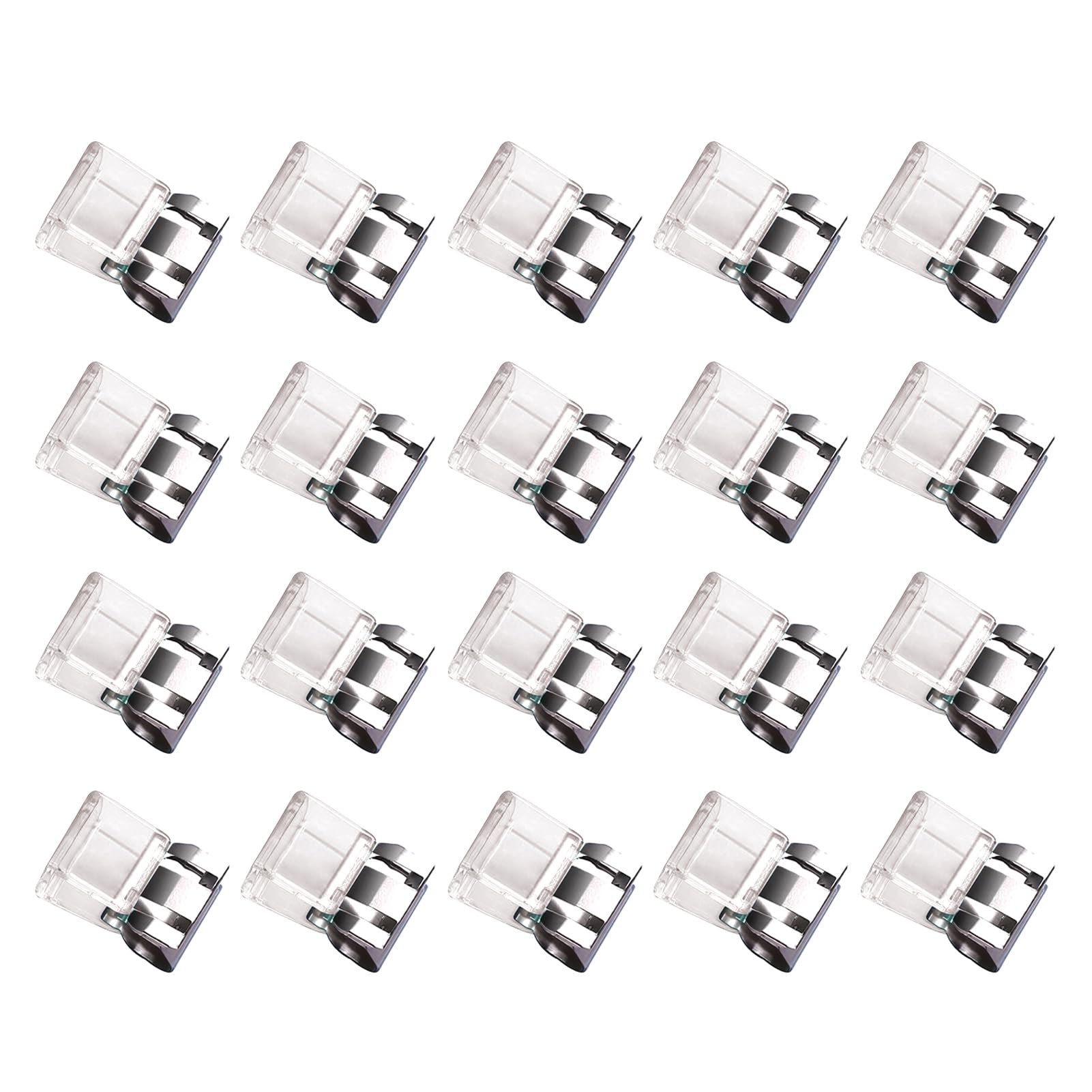bayicie Transparent Metal Push Clips with Storage Case Multi-Purpose Binder Clip for Pants Hem Book Reusable Colorful