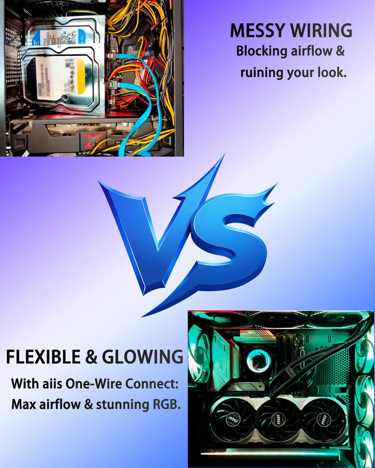 24ピン PC PSU ケーブル ARGB LED 銅線 マザーボード 電源ケーブル 一体型 ミニマリストデザイン 2000W 電源