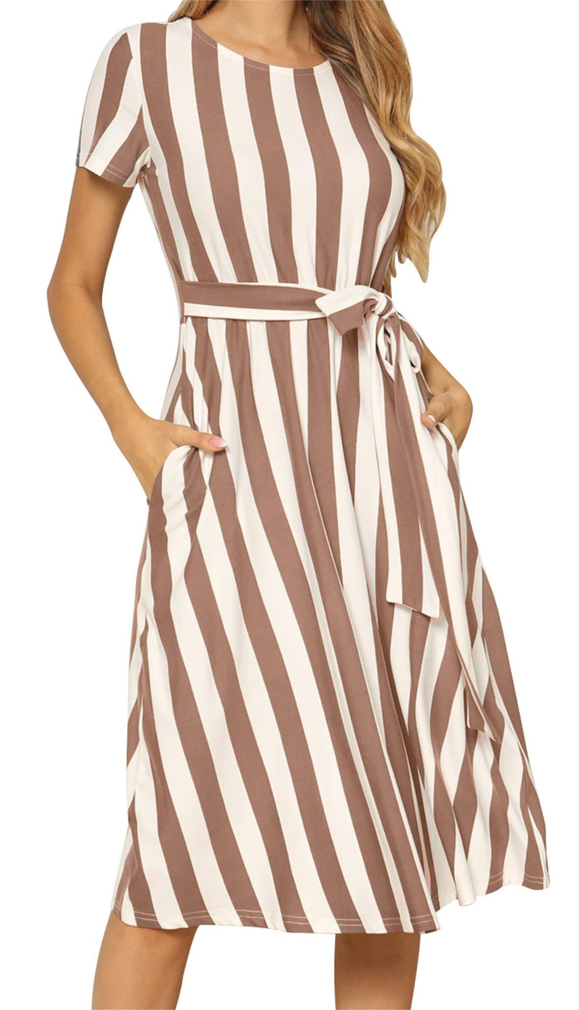 Midi Dress with Belt