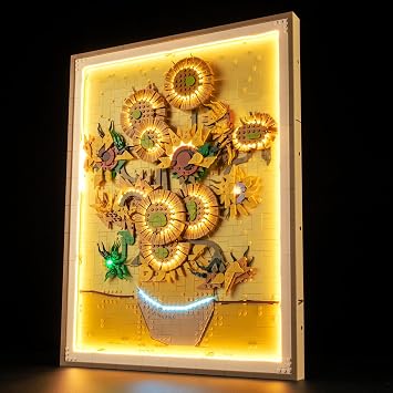 YEABRICKS LED Light for 31215 Art Vincent Van Gogh – Sunflowers Building Blocks Model (Building Set NOT Included)