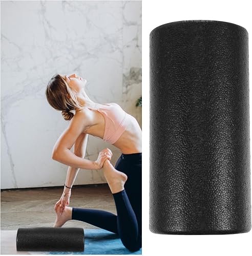 Miniatura 8 de Mikinona Epp - Rodillo de yoga negro para masaje muscular y rodillo de espalda y piernas para fitness, pilates, tejido profundo, liberación