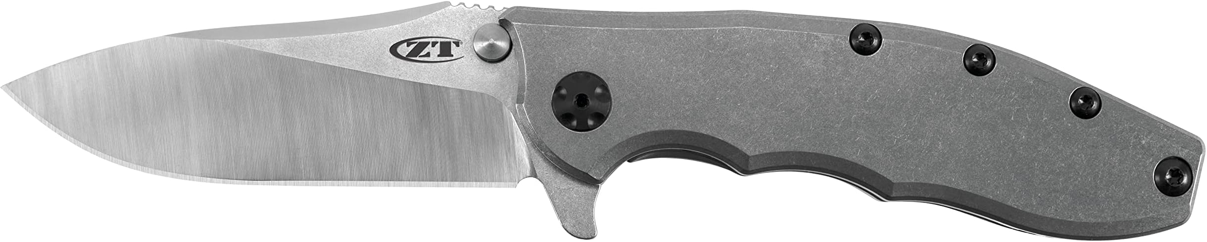 Zero Tolerance Hinderer Pocketknife; 3.5-Inch CPM 20CV Steel Blade, KVT Ball-Bearing Opening System, Flipper, Reversible Deep Carry Clip, Titanium Handle, Made in USA (0562TI)