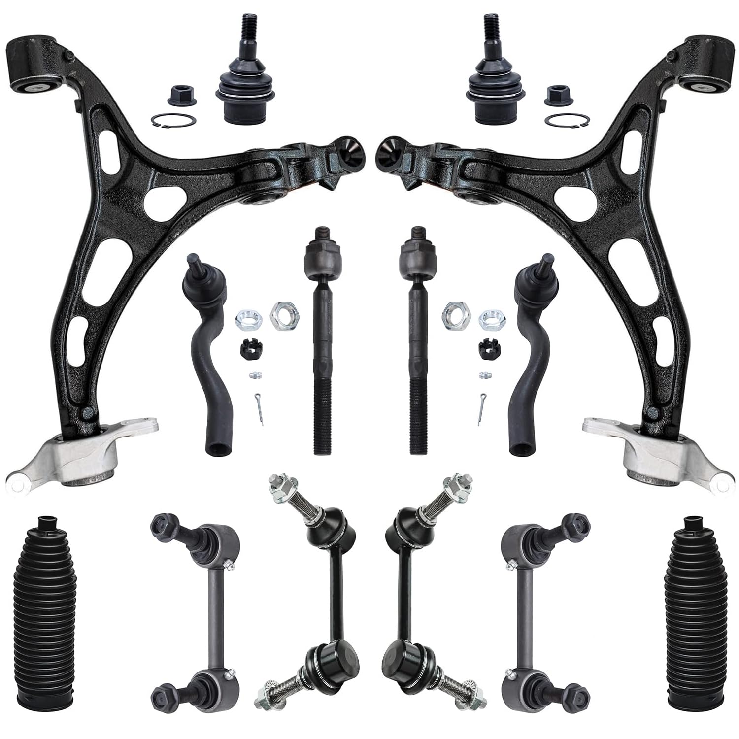 Detroit Axle - 14pc Front End Kit for Jeep 2011-2015 Grand Cherokee