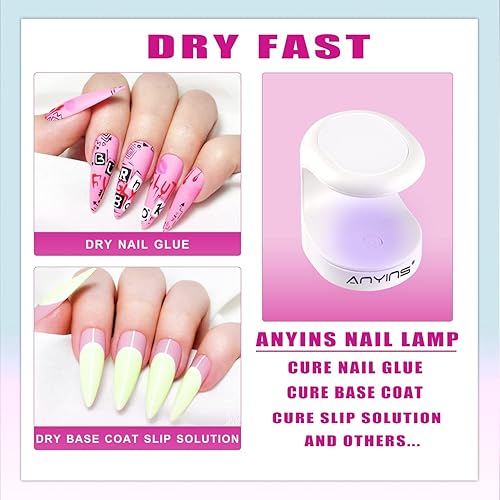 Miniatura 3 de Mini luz UV para uñas de gel, luz UV para uñas, lámpara de uñas ANYINS portátil, lámpara UV de 16 W, lámpara UV profesional para uñas de gel,