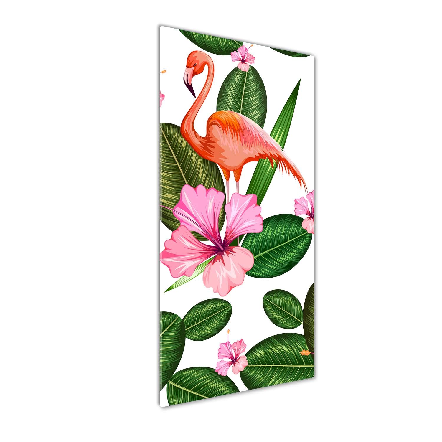 Impression sur verre acrylique Tulup 50x125 cm avec motif de flamants roses