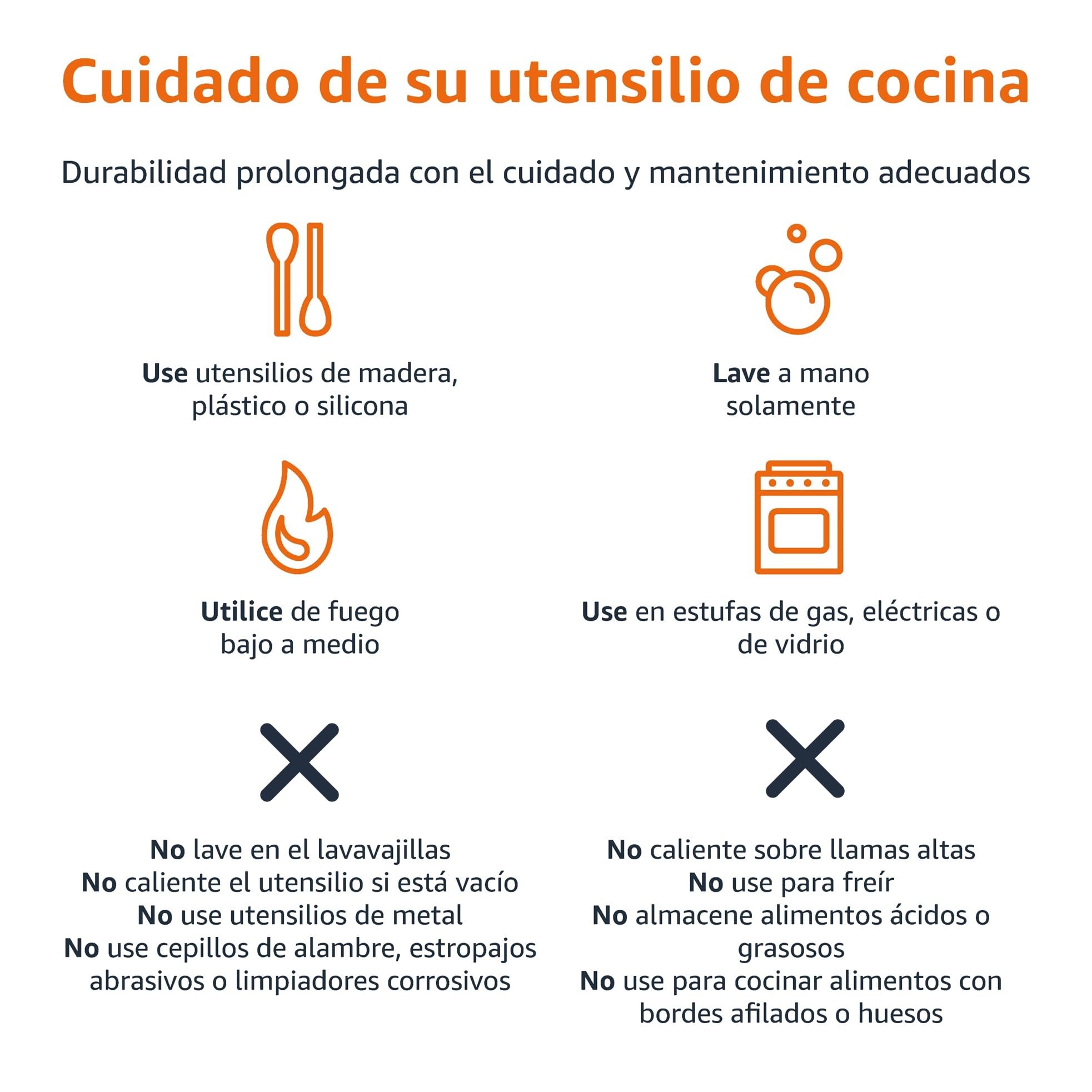 Amazon Basics Juego de utensilios de cocina antiadherentes, 15 piezas, Negro — view 5
