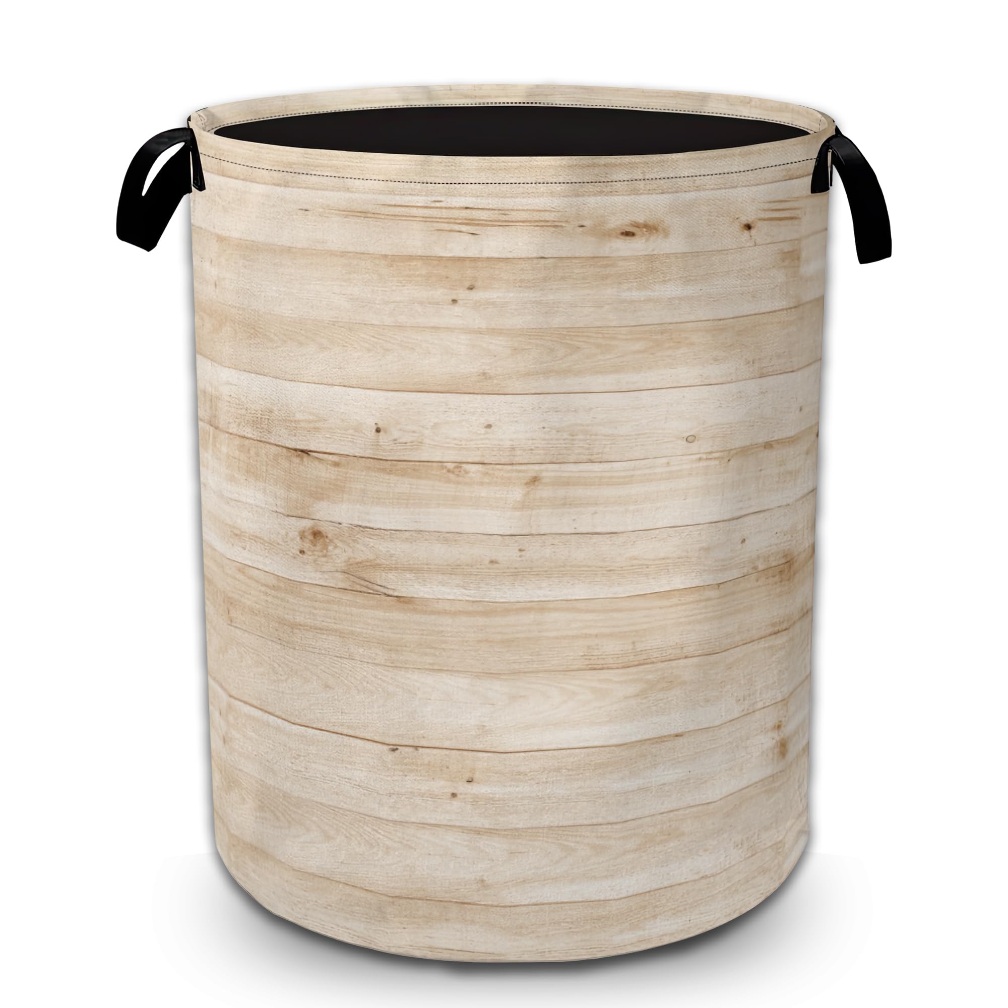 Bilangce Wooden Texture Laundry Hamper Laundry Basket Waterproof Collapsible Storage Bin Toy Clothes Storage Organizer Basket Bedroom Bathroom Decor