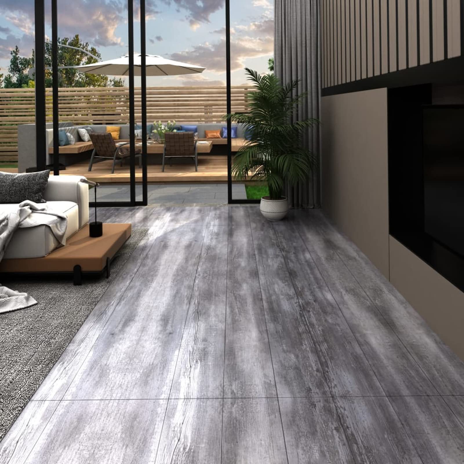 Lamas Suelo de PVC Autoadhesivas Madera Gris Mate 2,51 m² 2 mm, Suelo Autoadhesivo, Tarima Flotante para Suelos, Parquet Laminado para Suelo, Vinilico Click, Piso De Autoadhesivo - 342891ES