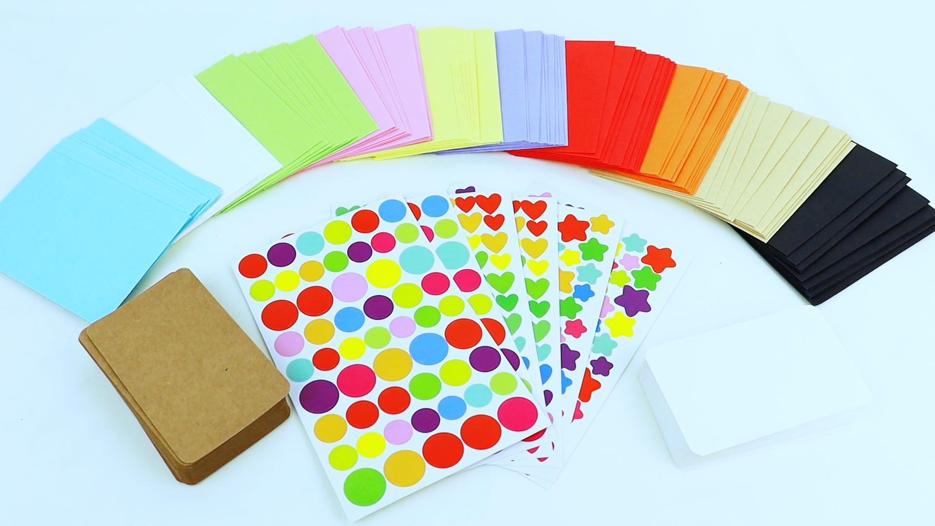 Set Creativo 175 Pezzi Globaldream - Mini Buste Colorate + Carte Bianche + Adesivi Per Regali E Feste - Foto 4