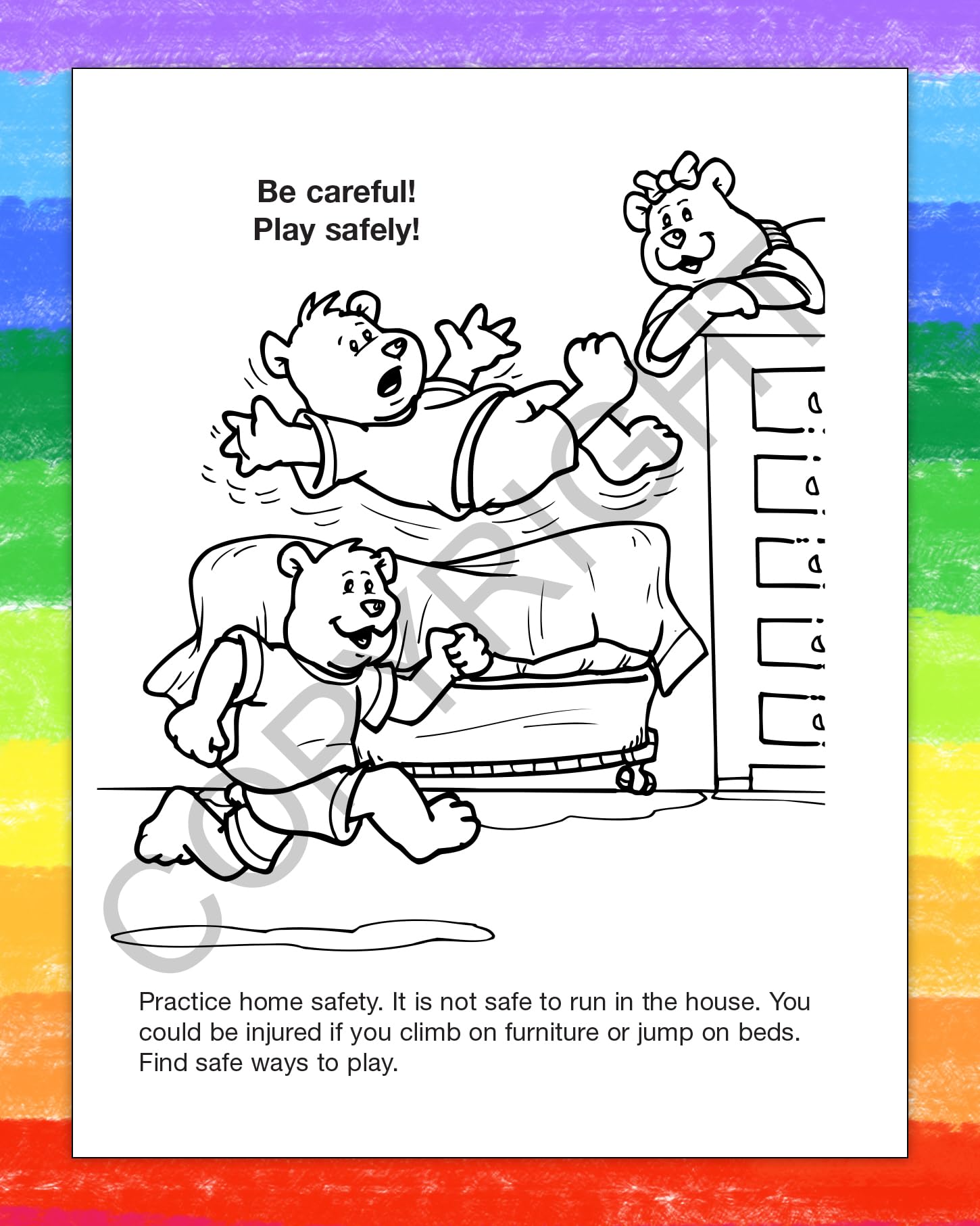 ZOCO - Home Safety Coloring Books for Kids (25 Bulk Pack, Without Crayons) Educational Handouts for Schools, Day Cares & Safety Programs - Games, Puzzles & Activities - Image 5