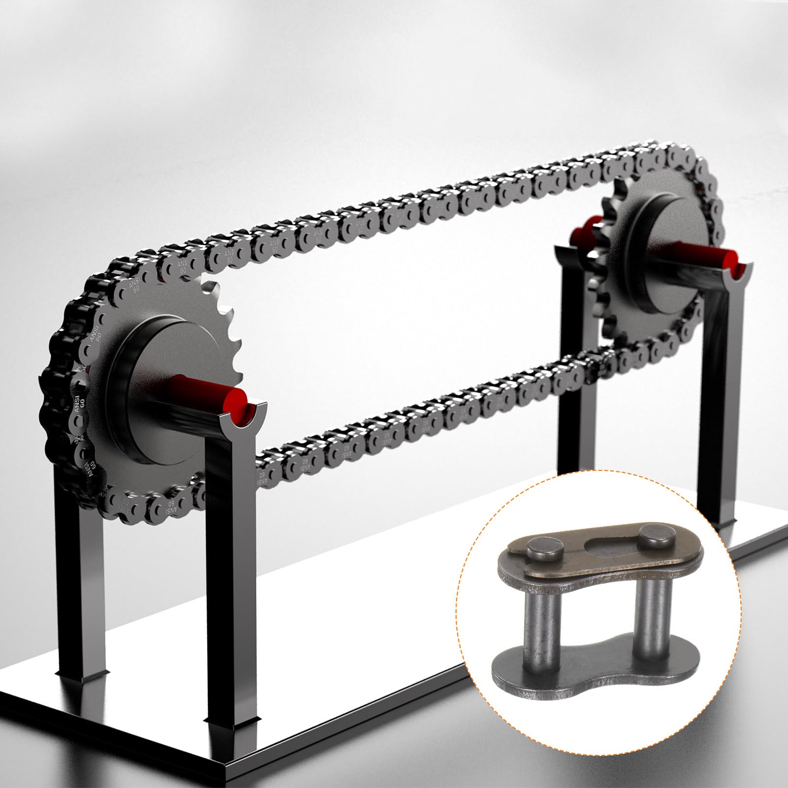 QUARKZMAN 8 Piezas Enlaces Conectores Cadena Rodillos 10B-1 Paso 15.875mm Acero Carbono