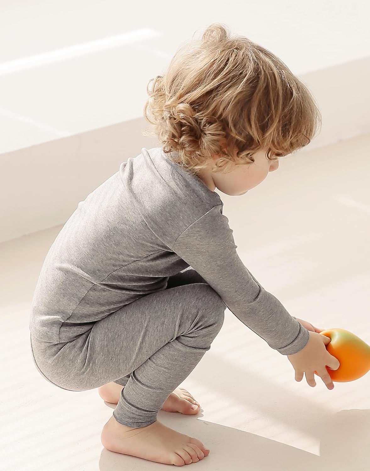 Vaenait 6M-12Y Toddler Kids Super Soft Lightweight Breathable Modal Cotton Melange Sleepwear Pajamas Set - Image 3