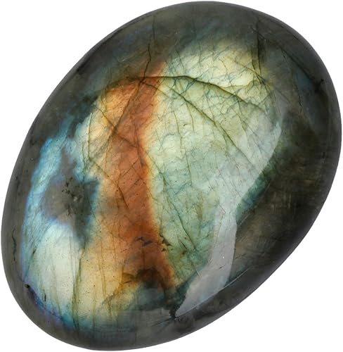 Miniatura 7 de Rockcloud - Piedras ovaladas para preocupaciones, piedra energética de bolsillo en la palma, cristal curativo con bolsa de terciopelo