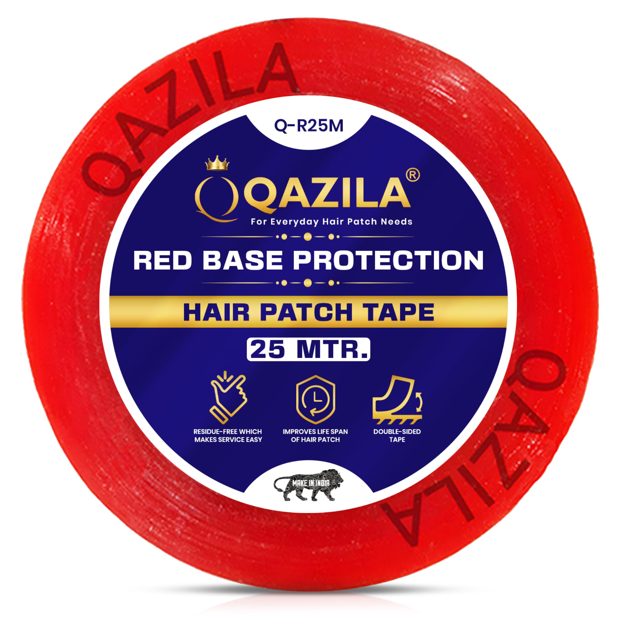 Qazila Hair Patch Tape| Hair Wig Tape| Double-sided| Waterproof| Transparent| For Base Protection & Easy Cleanup| Maximum hold upto 2 days| Very Low Residue Tape