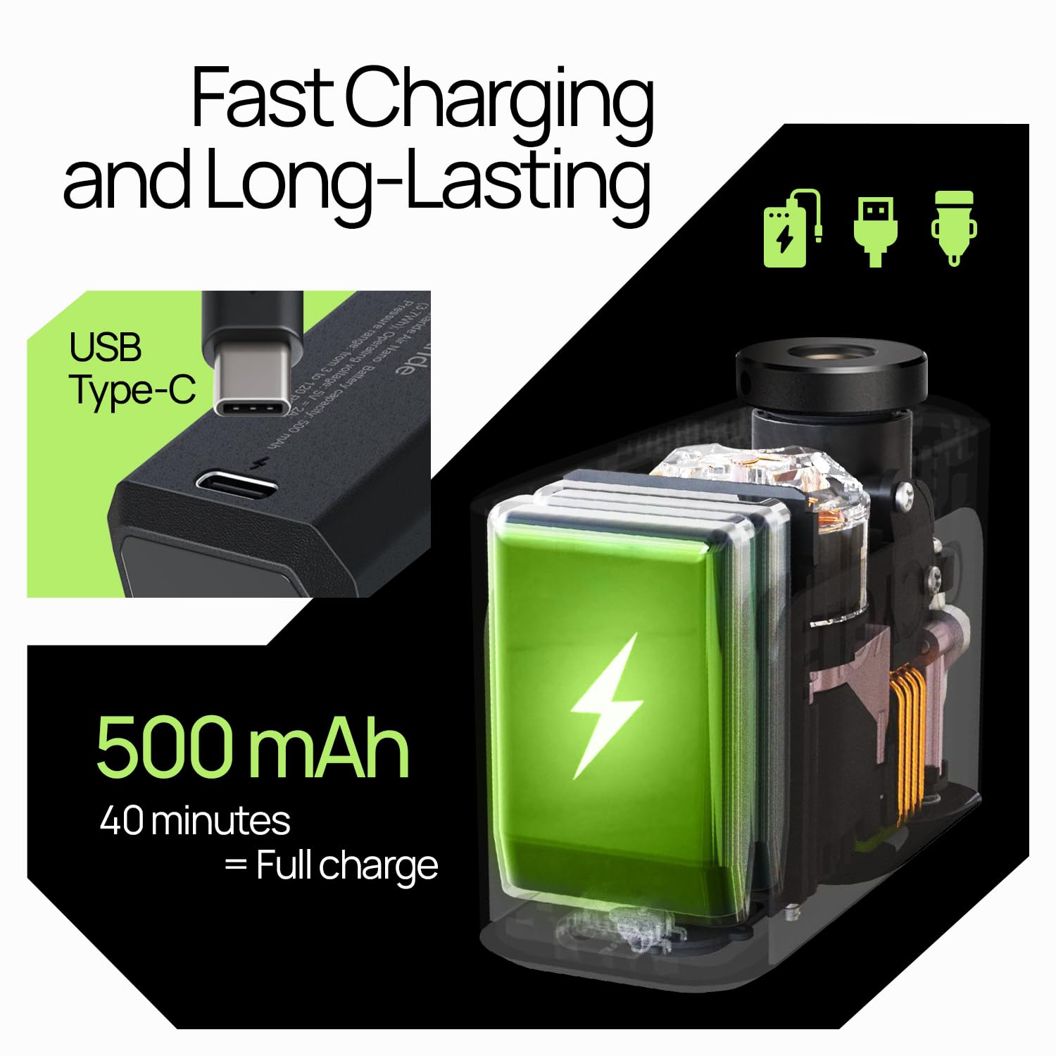 Panaride Air Nano Mini pompe à vélo électrique, 120 PSI – Gonfleur de pneu portable avec jauge numérique, arrêt automatique, s'adapte aux valves Presta et Schrader, gonflage rapide pour vélo de route