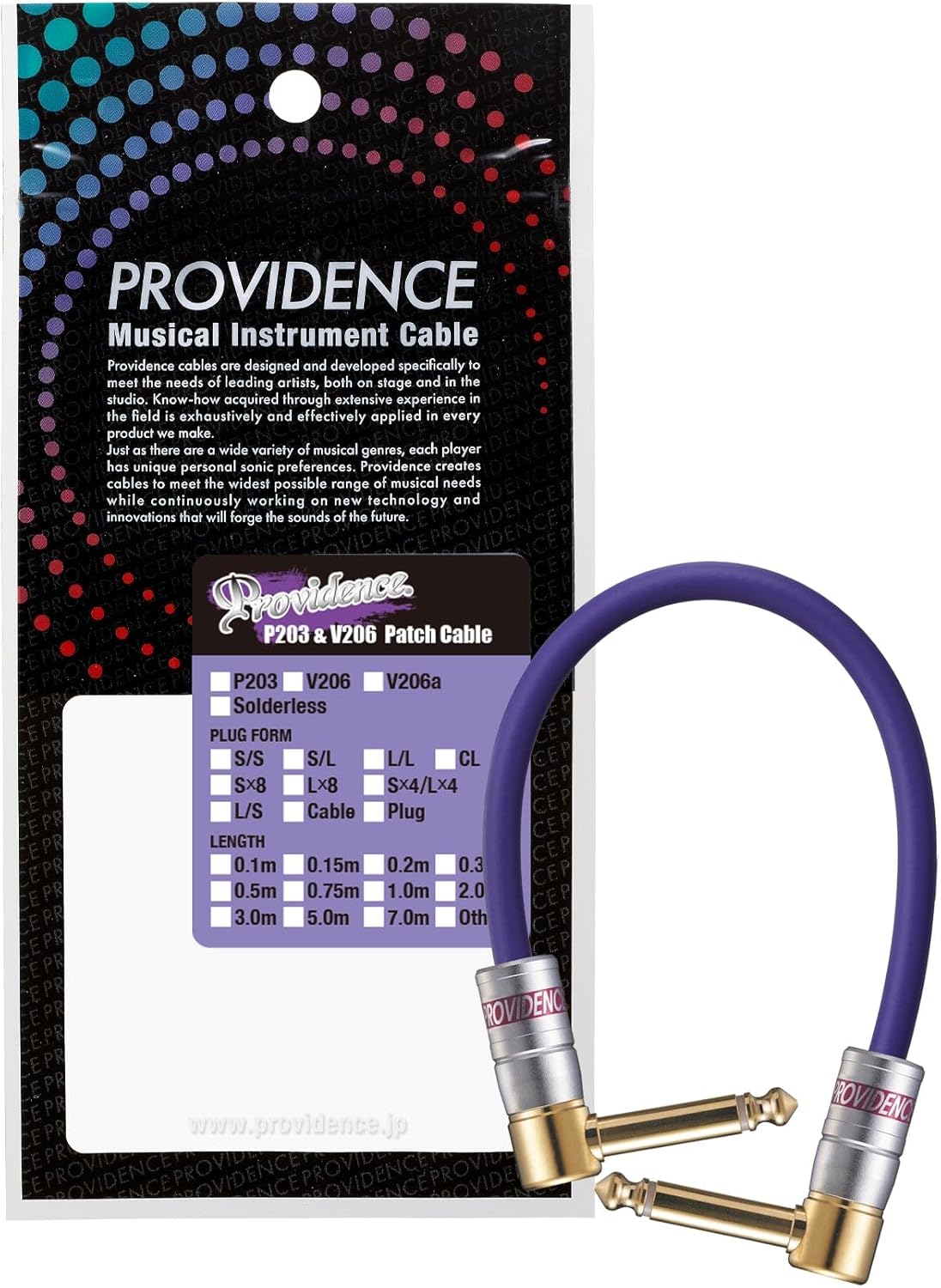 PROVIDENCE P203 フォンケーブル・パッチケーブル 6本セット Providence / Platinum Link P203 0.15M CL EF 15cm パッチケーブル