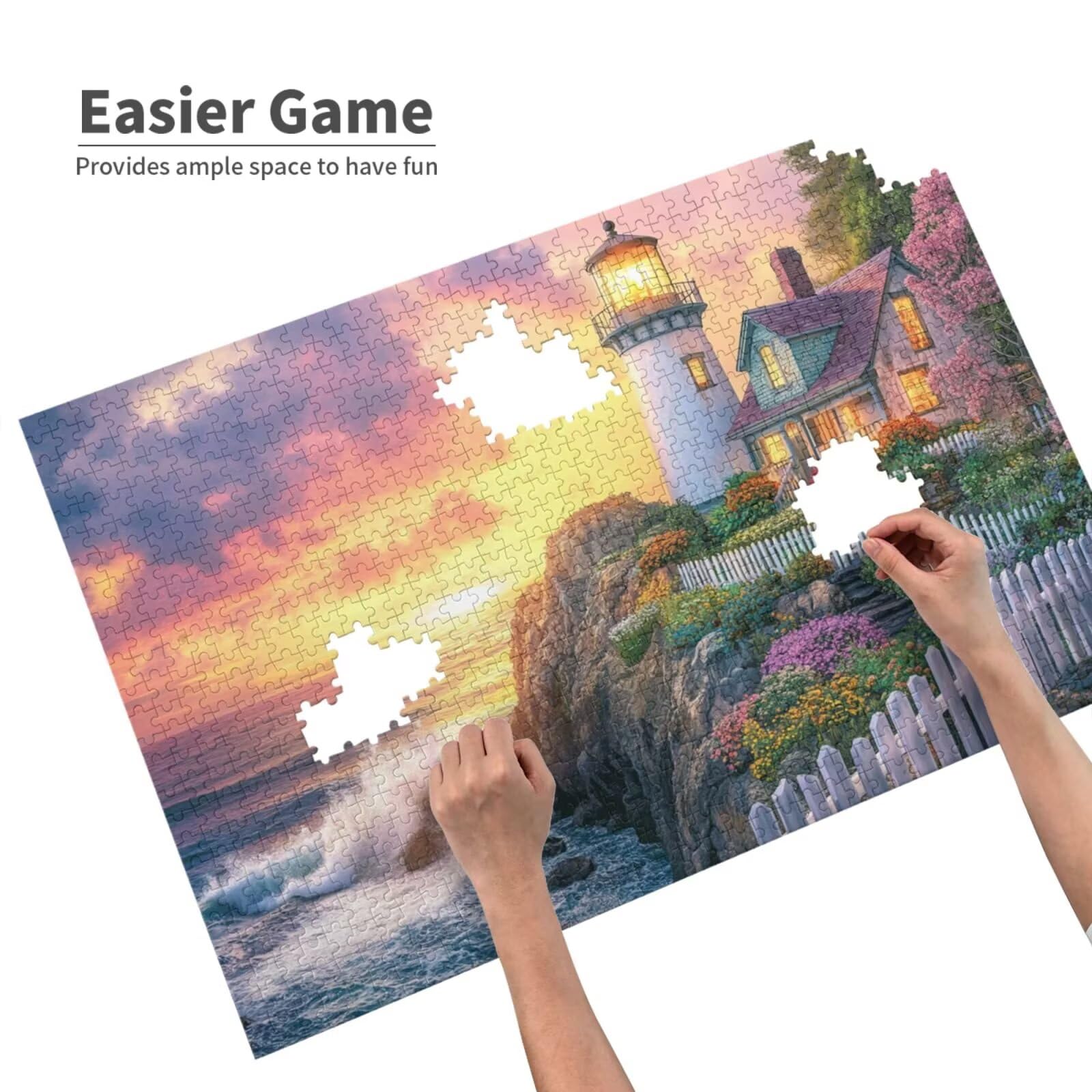 Puzzle Meer Puzzle 6000 Teile Landschaft Puzzles Erwachsene mit Geschenkbox, DIY Groß Holzpuzzle für Erwachsene, Geschicklichkeitsspiel für Die Ganze Familie Geschenke für Frauen 105 x 180 cm -407y