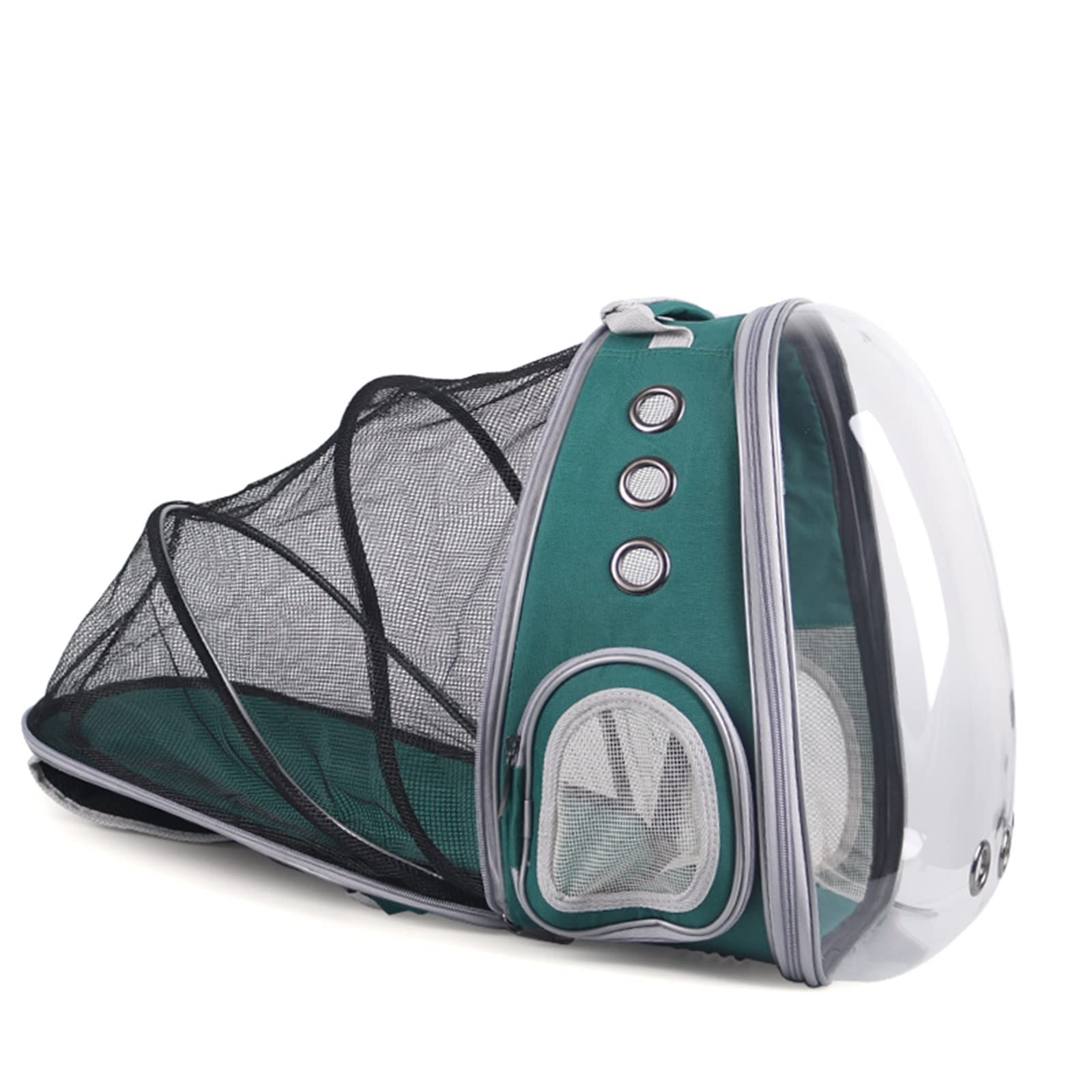 AttreX Cat Backpack Portable Cat Travel Bag Breathable Space Capsule Transparent Carrier Pet Backpack for Cat Dog (Color : Green)