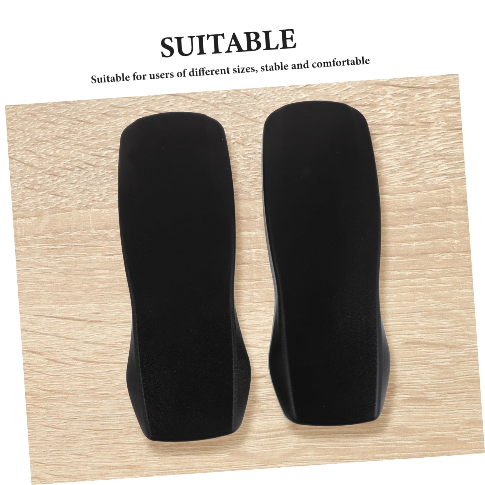 VILLCASE Reposabrazos de Repuesto Almohadillas para Reposabrazos de Silla 2 Piezas Negro 4 de Distancia Entre Orificios Superficie de PU Suave Acolchado para Sillas de Oficina y Gaming