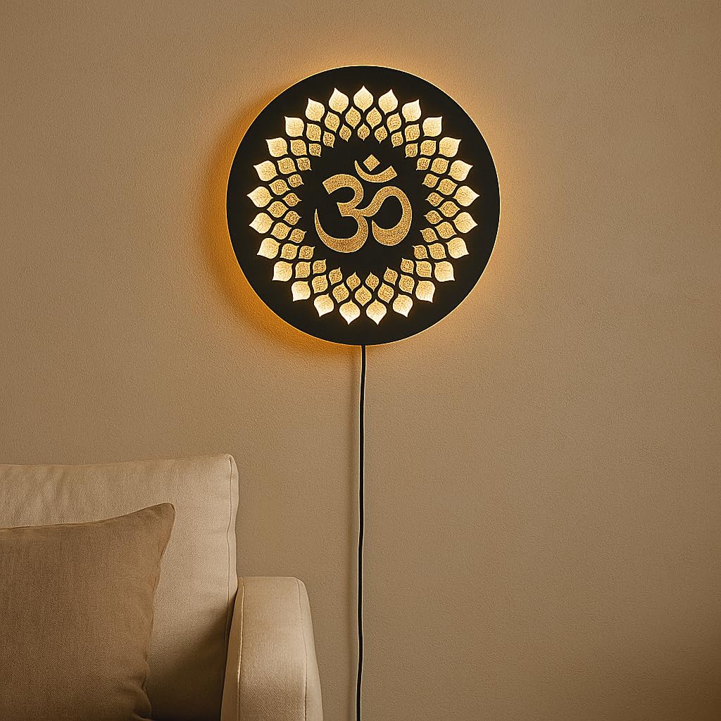 Moon Wall Lights - LED Backlit Mandir Decor -5