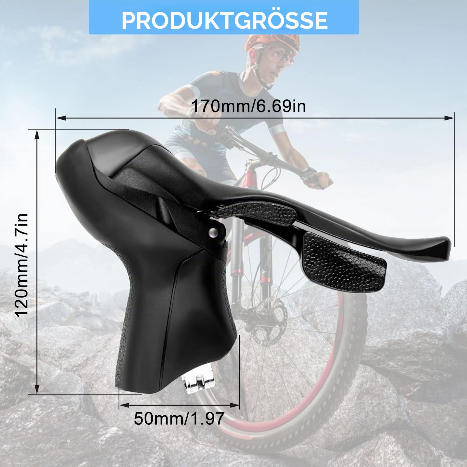 1 Paar Rennrad Schalthebel, 3 x 7 21 Speed Geschwindigkeit | Dual Control Schalthebel für Mountainbike Lenker Bremshebelgriffe zum Radfahren (L3 x R7 Speed)