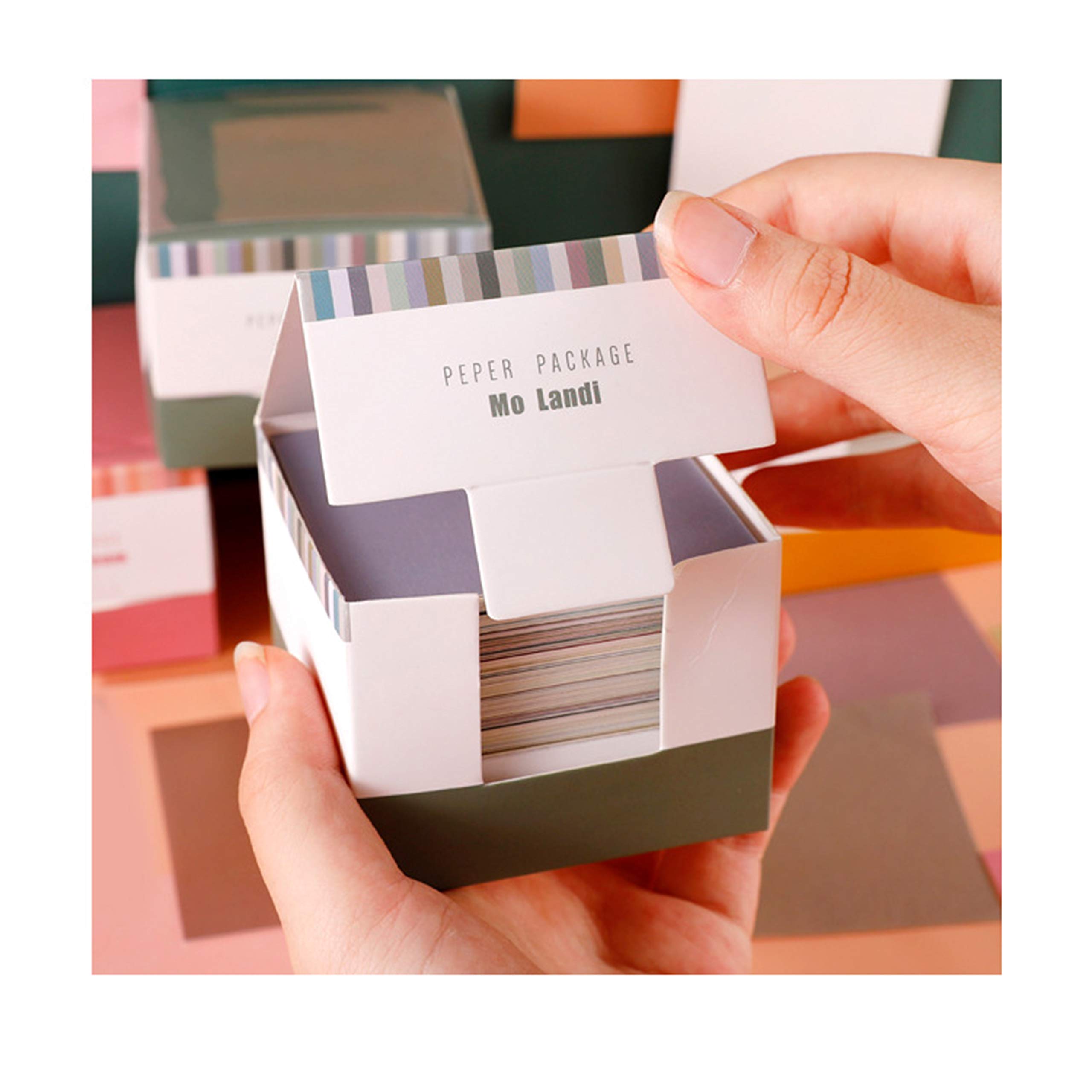 Buy POTTIIS NonSticky Notes Blank Memo, Bright Colorful Note, Two Kinds of Thickness Cube Not