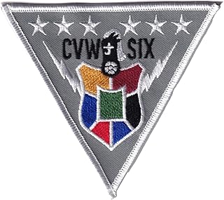 Carrier Air Wing 6 CVW-6 Patch â€“ Plastic Backing/Sew On, 4.5