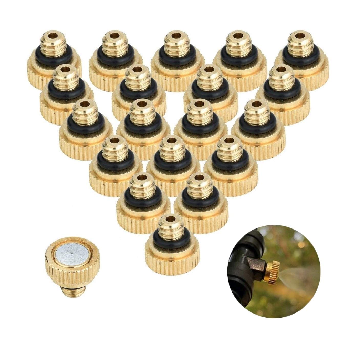 Spruzzatore Da Giardino, Sistema Di Nebulizzazione Da 5 M Con 5 Ugelli Spruzzatore Da Giardino Di Raffreddamento Con Tubo Resistente E Ugello Rimovibile Per Serra Da Giardino Con Trampolino 88018987