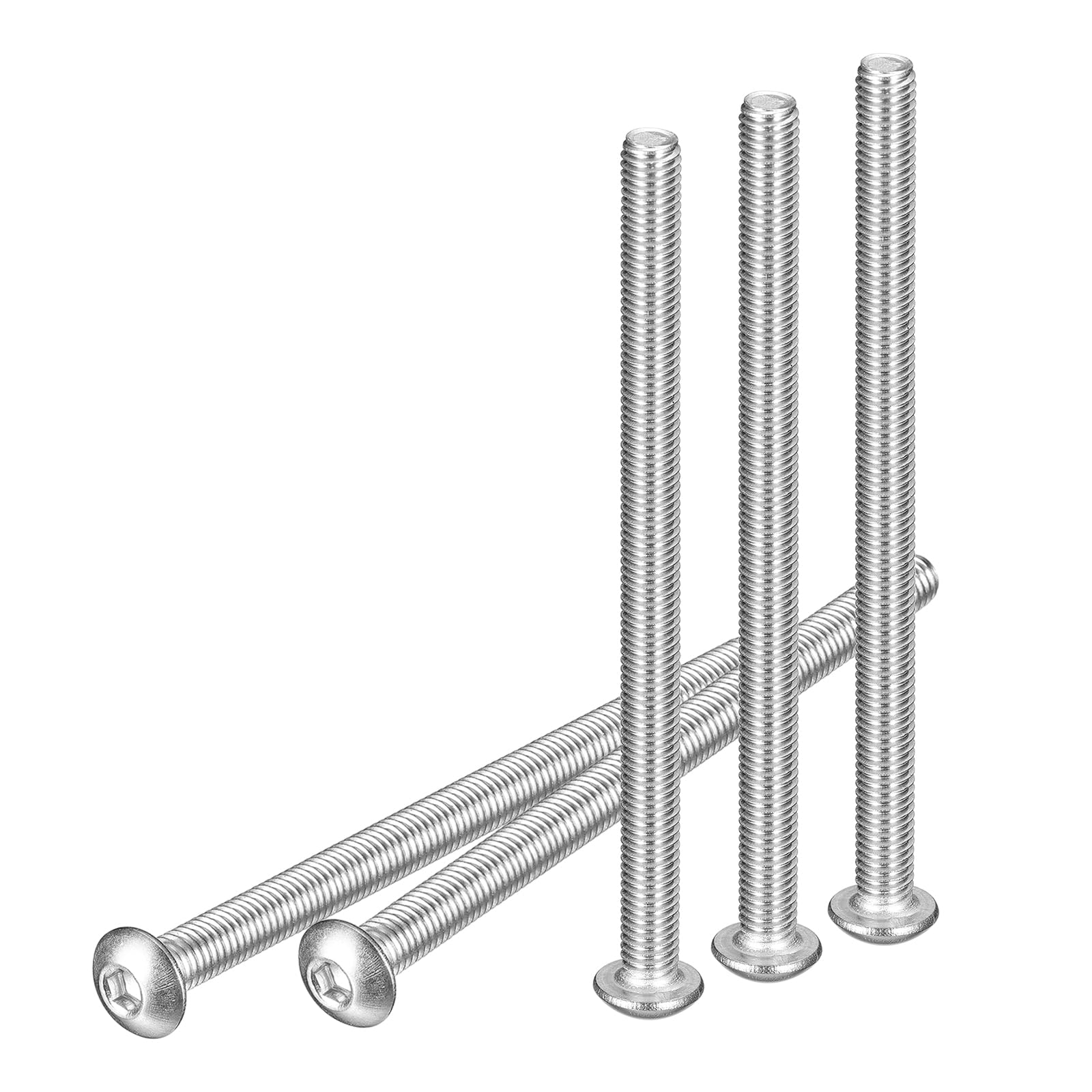 DTGN M5-0.8x75mm Button Head Socket Cap Screws - 10Pack - Good for Machine - 304 Stainless Steel 18/8 - Hex Drive Full Thread Fasteners