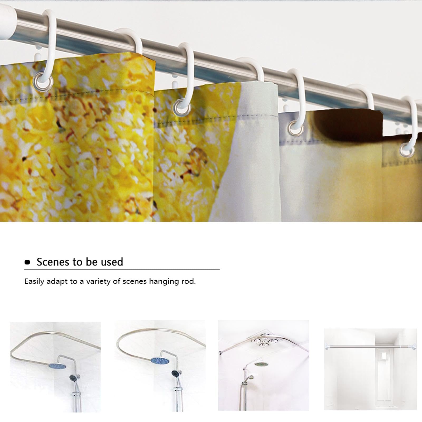 Cortinas de Ducha de Lujo Moderno Mujer Llorando Cortina de baño Decorativa Creativa Cortina de Ducha de Tela de poliéster Lavable con Ganchos 200x200cm
