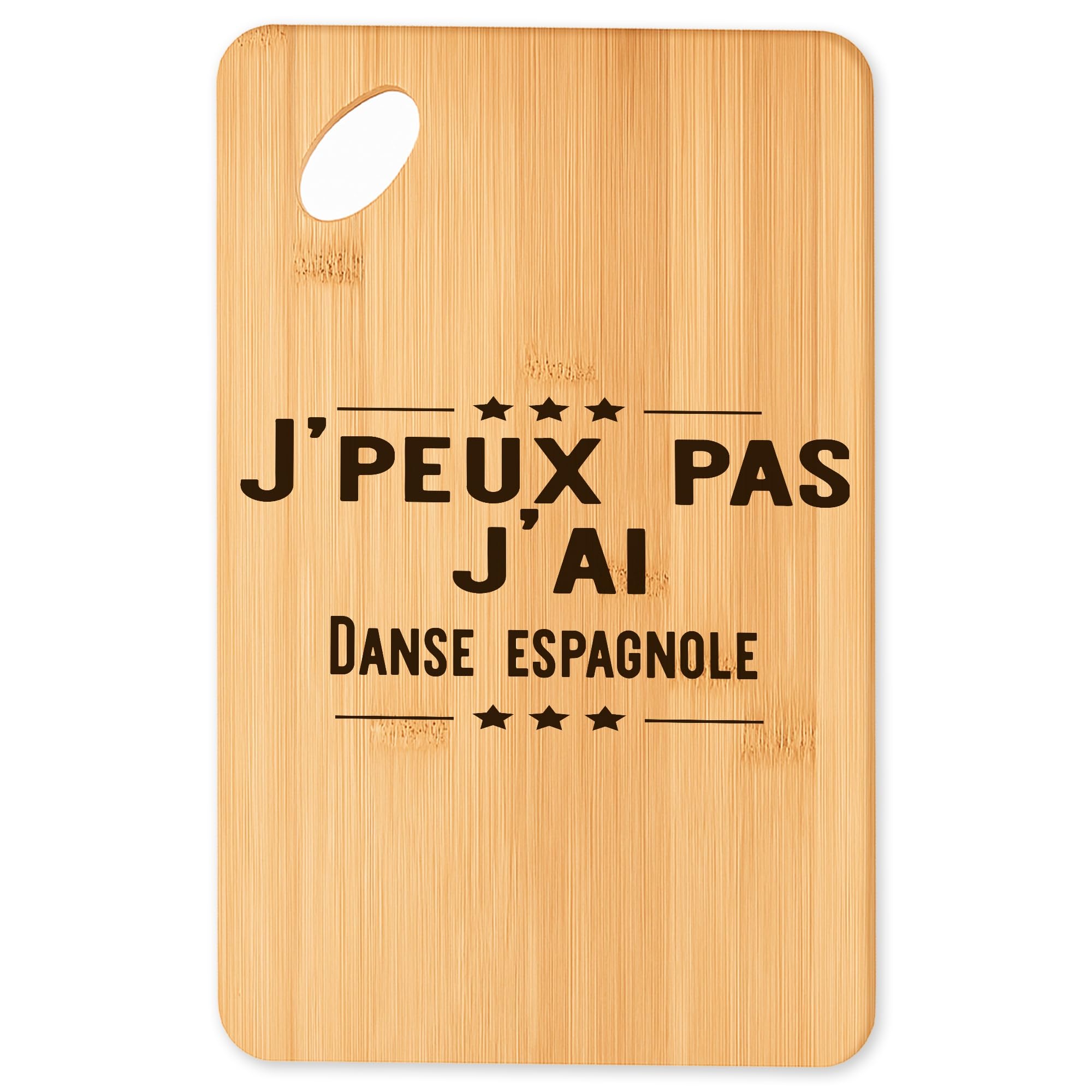 Planche à découper Danse espagnole en bambou pour apéro et barbecue