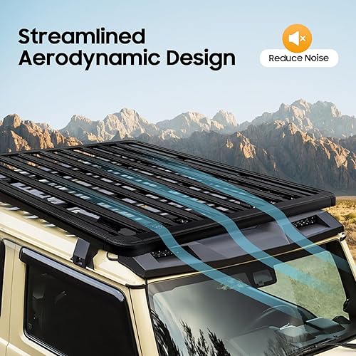 Miniatura 3 de Portaequipajes universal para automóvil, soporte para equipaje de plataforma para automóvil, cesta de acero de aluminio, estante plano de techo para