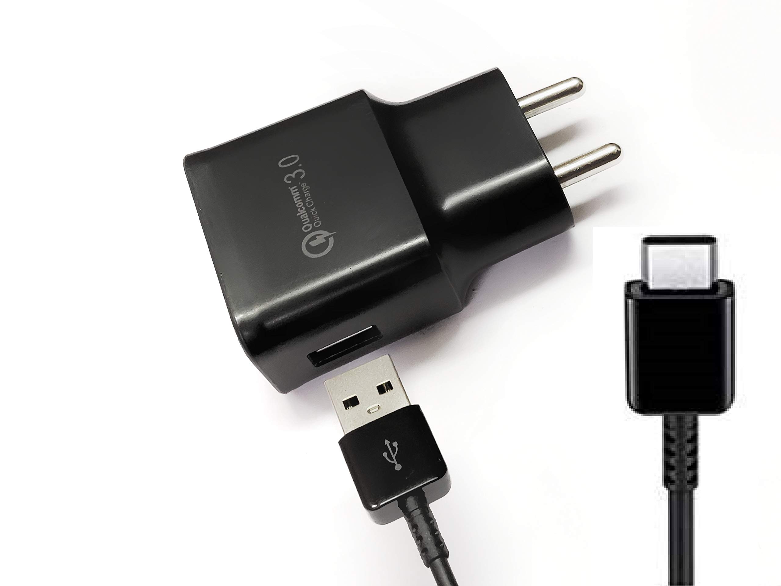 JTP (QC 3.0) Wall Charger with Type C Cable compatible with Samsung Galaxy A20s,A21,A21s,A30,A30sA31,A41,A42,A50,A50s,A51,A52,A70,A71,A81,A9,A91