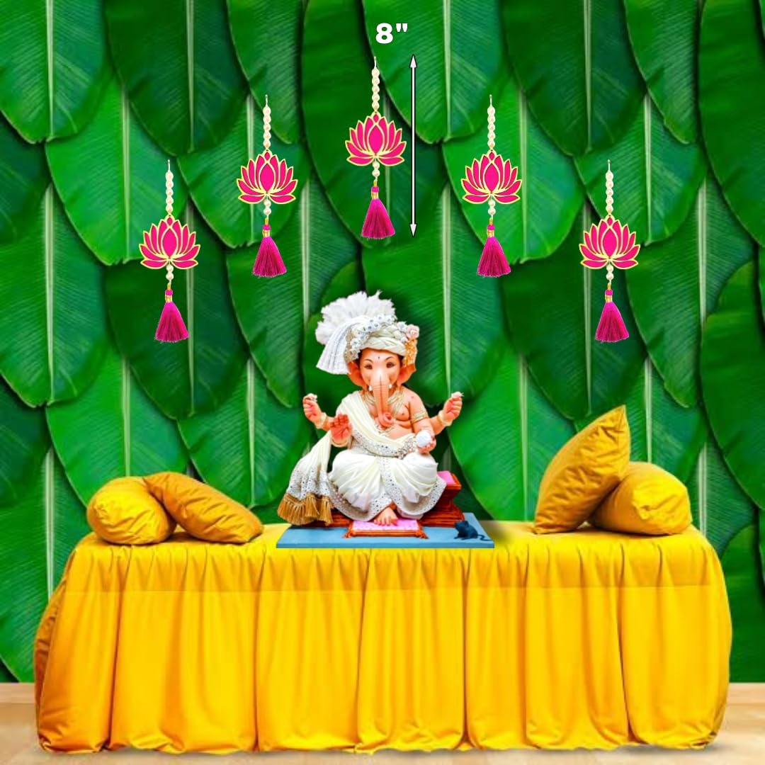 Lotus Rangoli Tea Light Holder Set with Candles Diwali Decoration, Pooja Room De