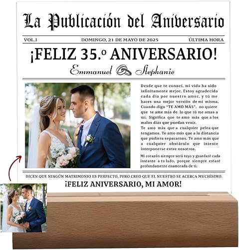 Miniatura 9 de Lámpara Con Foto Personalizada, Regalos Para Bodas Personalizadas 40 Años, Regalos De Navidad Para Mujeres Baratos, Regalos 40 Aniversario Para