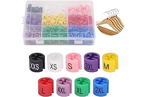 Size Tags for Hangers - 9-Sizes Color-Coding Garment Size Markers