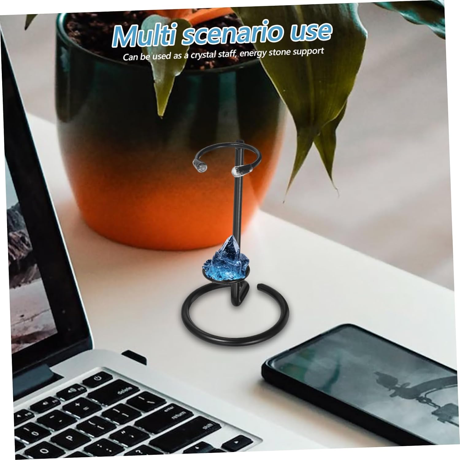 Halloween Season Crystal Wand Display Stand Iron Base for Crystal Column