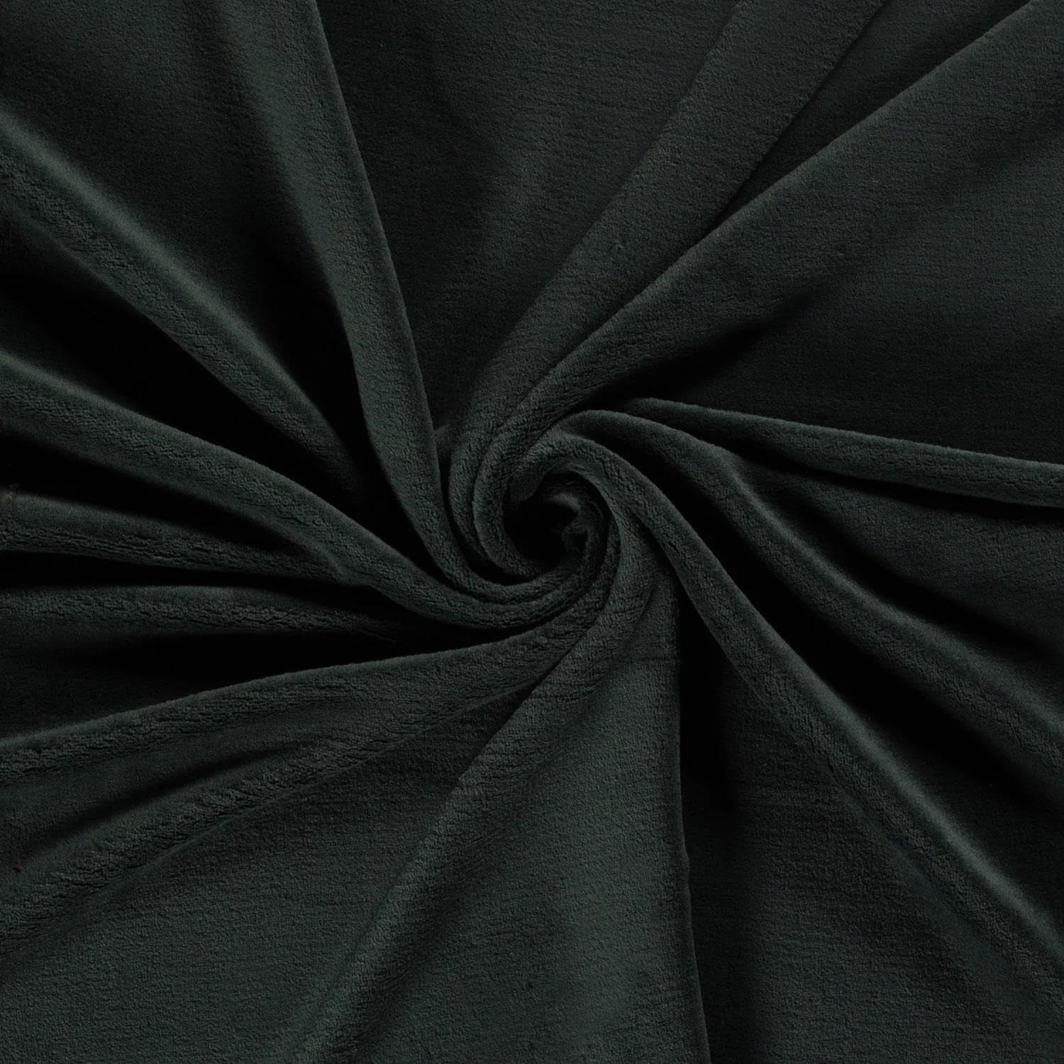 Crs Fur Fabrics Green Double Sided Coral Cuddle Fleece Fabric Material Dark Sample