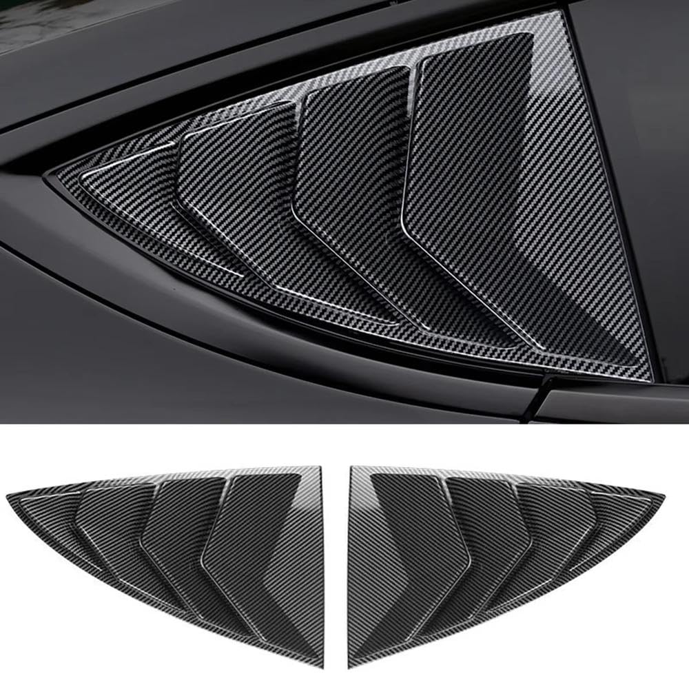 Rivestimenti Esterni Feritoia Finestra Laterale Per Tesla Model Y 2019-2023 | Design Aerodinamico, Antipolvere, Protegge La Vista(Carbon Fiber)
